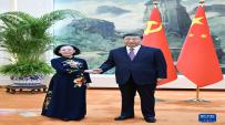 习近平会见越共中央政治局委员、中央书记处常务书记、中组部部长张氏梅
